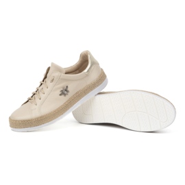 Olivier Zapatos mujer piel Modelo 1190 deportivas beige 4