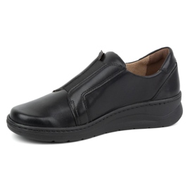 Olivier Zapatos mujer de piel con cremallera 1228, negro 1