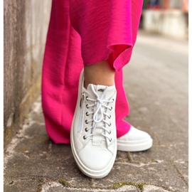 Olivier Zapatos de piel mujer, Deportivas blancas Modelo 1238 blanco 11