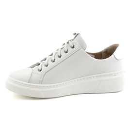 Olivier Zapatos de piel mujer, Deportivas blancas Modelo 1238 blanco 4