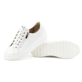 Olivier Zapatos de piel mujer, Deportivas blancas Modelo 1238 blanco 7
