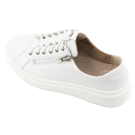 Olivier Zapatos de piel mujer, Deportivas blancas Modelo 1238 blanco 10
