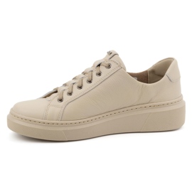Olivier Deportivas mujer piel modelo 1238 beige 1