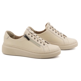 Olivier Deportivas mujer piel modelo 1238 beige 3