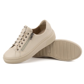 Olivier Deportivas mujer piel modelo 1238 beige 4
