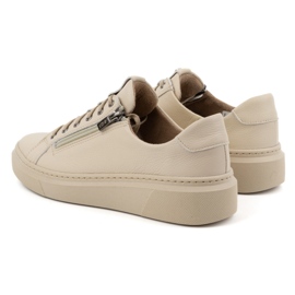 Olivier Deportivas mujer piel modelo 1238 beige 6