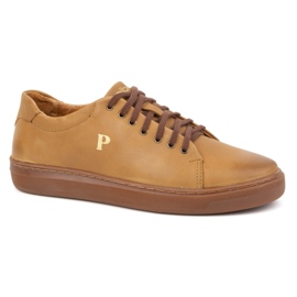 Polbut Deportivas hombre piel 2127 rojo beige 2