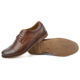 Olivier Zapatos cortos hombre piel con cordones 7155DT marrón 3