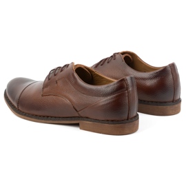 Olivier Zapatos cortos hombre piel con cordones 7155DT marrón 4