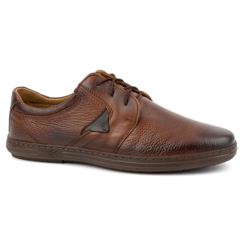 Olivier Zapatos cortos hombre piel con cordones 7061DT marrón 1