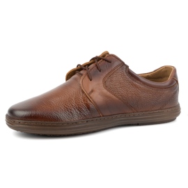 Olivier Zapatos cortos hombre piel con cordones 7061DT marrón 2