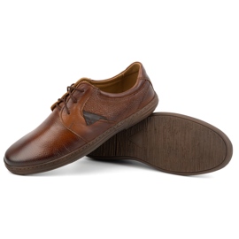 Olivier Zapatos cortos hombre piel con cordones 7061DT marrón 4
