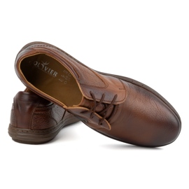 Olivier Zapatos cortos hombre piel con cordones 7061DT marrón 5