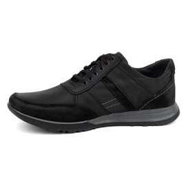 Olivier Zapatos con cordones de piel para hombre Sport Style 310GT, negro 1