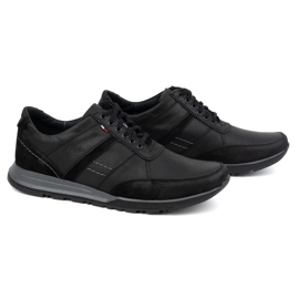 Olivier Zapatos con cordones de piel para hombre Sport Style 310GT, negro 2
