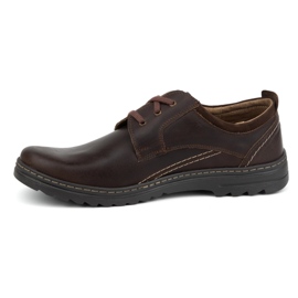 Olivier Zapatos casual hombre piel con cordones 309GT marrón 1