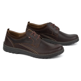 Olivier Zapatos casual hombre piel con cordones 309GT marrón 2