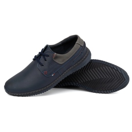 Olivier Zapatos Casual Hombre Piel Modelo 308GT, azul 4