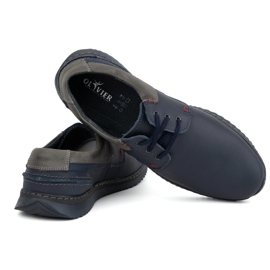 Olivier Zapatos Casual Hombre Piel Modelo 308GT, azul 5