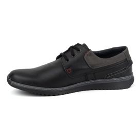 Olivier Zapatos Casual Hombre de Piel Modelo 308GT, negro 1