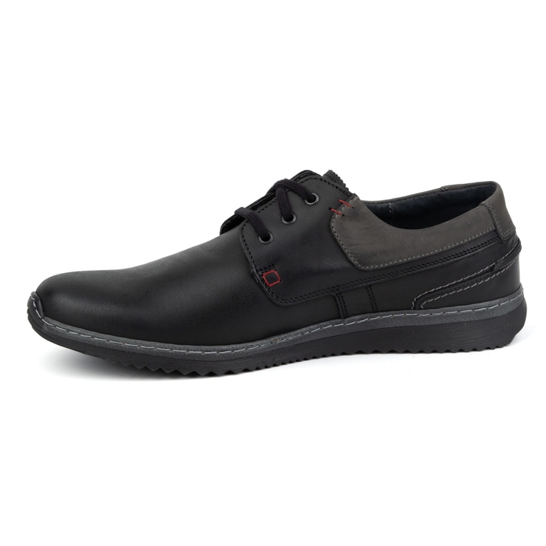 Olivier Zapatos Casual Hombre de Piel Modelo 308GT, negro 1