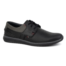 Olivier Zapatos Casual Hombre de Piel Modelo 308GT, negro 2