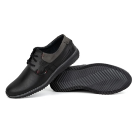 Olivier Zapatos Casual Hombre de Piel Modelo 308GT, negro 4
