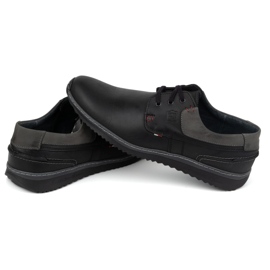Olivier Zapatos Casual Hombre de Piel Modelo 308GT, negro 7