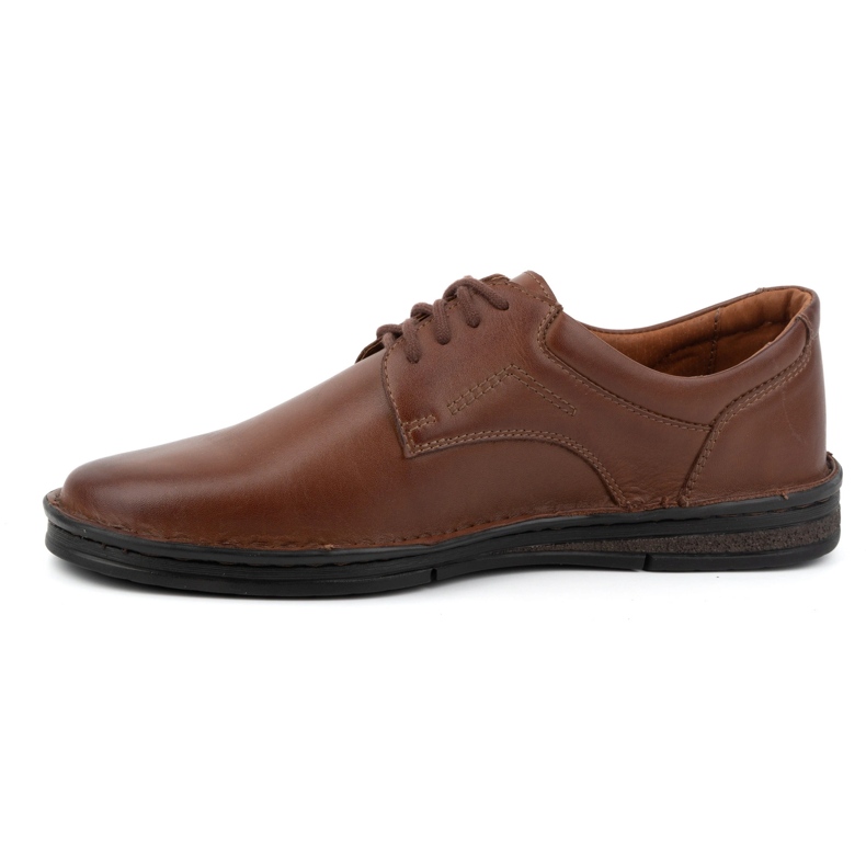 Olivier Zapatos casual hombre clasicos piel con cordones 925A marrón 1