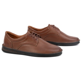 Olivier Zapatos casual hombre clasicos piel con cordones 925A marrón 3