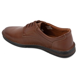 Olivier Zapatos casual hombre clasicos piel con cordones 925A marrón 7