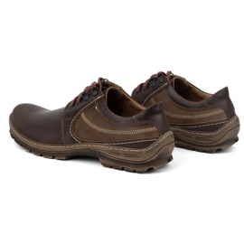 Olivier Zapatos casual hombre piel con cordones 307GT marrón 6