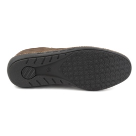 Joker Zapatos de hombre, mocasines de piel calada 937L, marrón 5