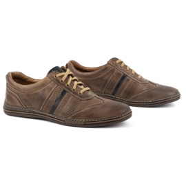 Zapatos con cordones hombre piel JOKER 521 marrón 3