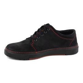 Joker Zapatos casual hombre piel 894J, negro y rojo 1