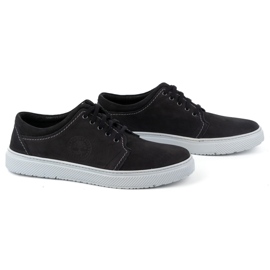 Joker Zapatos casual hombre piel 894J, negro y gris 2