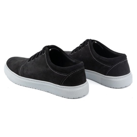 Joker Zapatos casual hombre piel 894J, negro y gris 4