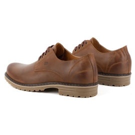 Polbut Botas de piel para hombre, zapatos bajos con cordones, Polish 2120, marrón 4