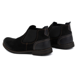 Olivier Botas Chelsea sin cordones de piel para hombre 925MA Sw, negro 5