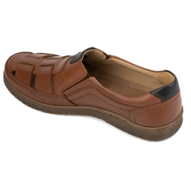 Kampol Zapatos casual hombre piel 86KAM, marrón 6