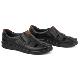 Kampol Zapatos casual hombre piel 86KAM, negro 2