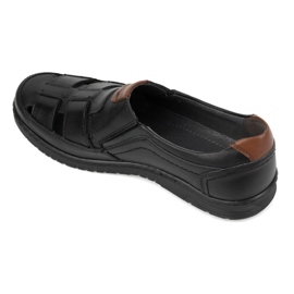 Kampol Zapatos casual hombre piel 86KAM, negro 6