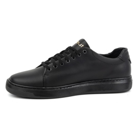 Deportivas hombre de piel POLBUT 2127 negro 1