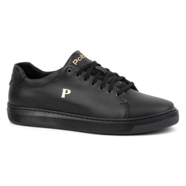 Deportivas hombre de piel POLBUT 2127 negro 2