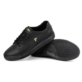 Deportivas hombre de piel POLBUT 2127 negro 4
