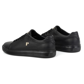 Deportivas hombre de piel POLBUT 2127 negro 5