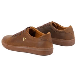 POLBUT 2127 Deportivas hombre piel camel marrón 4