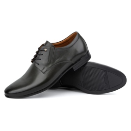 Olivier Zapatos formales de piel para hombre, elegantes, 480 gris. 3