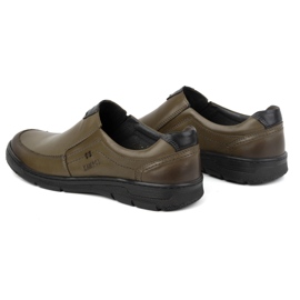 Kampol Zapatos casual slip-on hombre piel 58KAM oliva verde 4