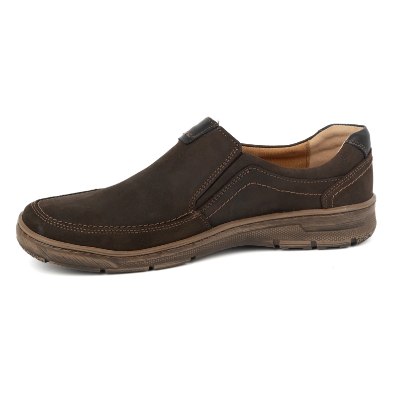 Kampol Zapatos casual slip-on hombre piel 58KAM marrón 1